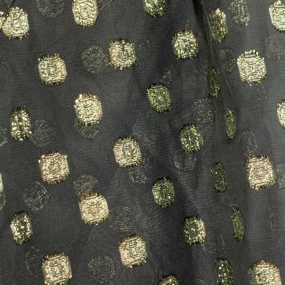 Bishop And Young Dark Romance Metallic Gold Polka Dot Blouse NWT Size S - Picture 6 of 9